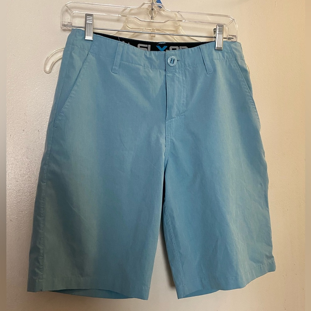 Salt Life Mens Board Shorts Size 28 Waist Solid Light Blue  Inseam 9.5”